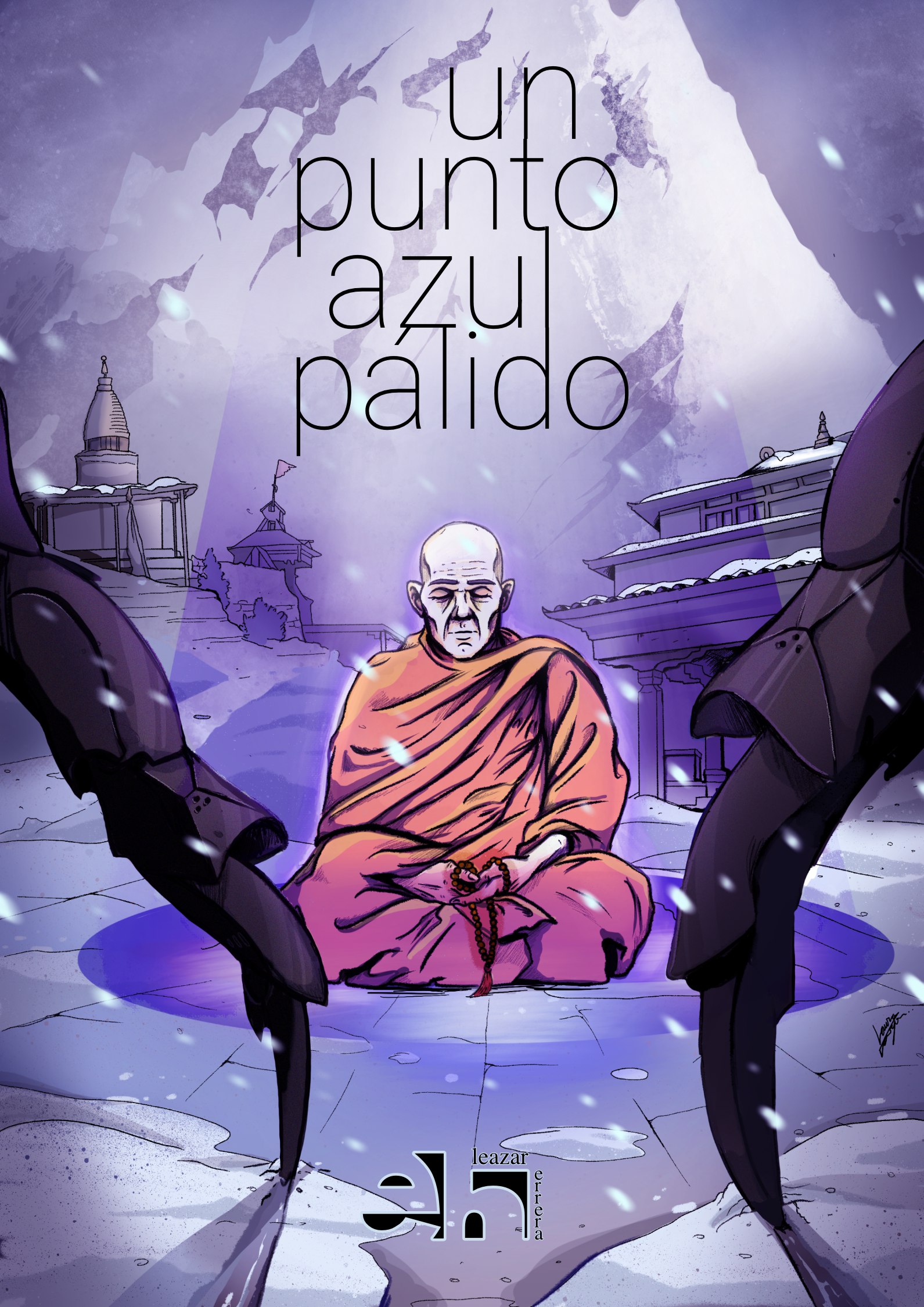 Un punto azul pálido