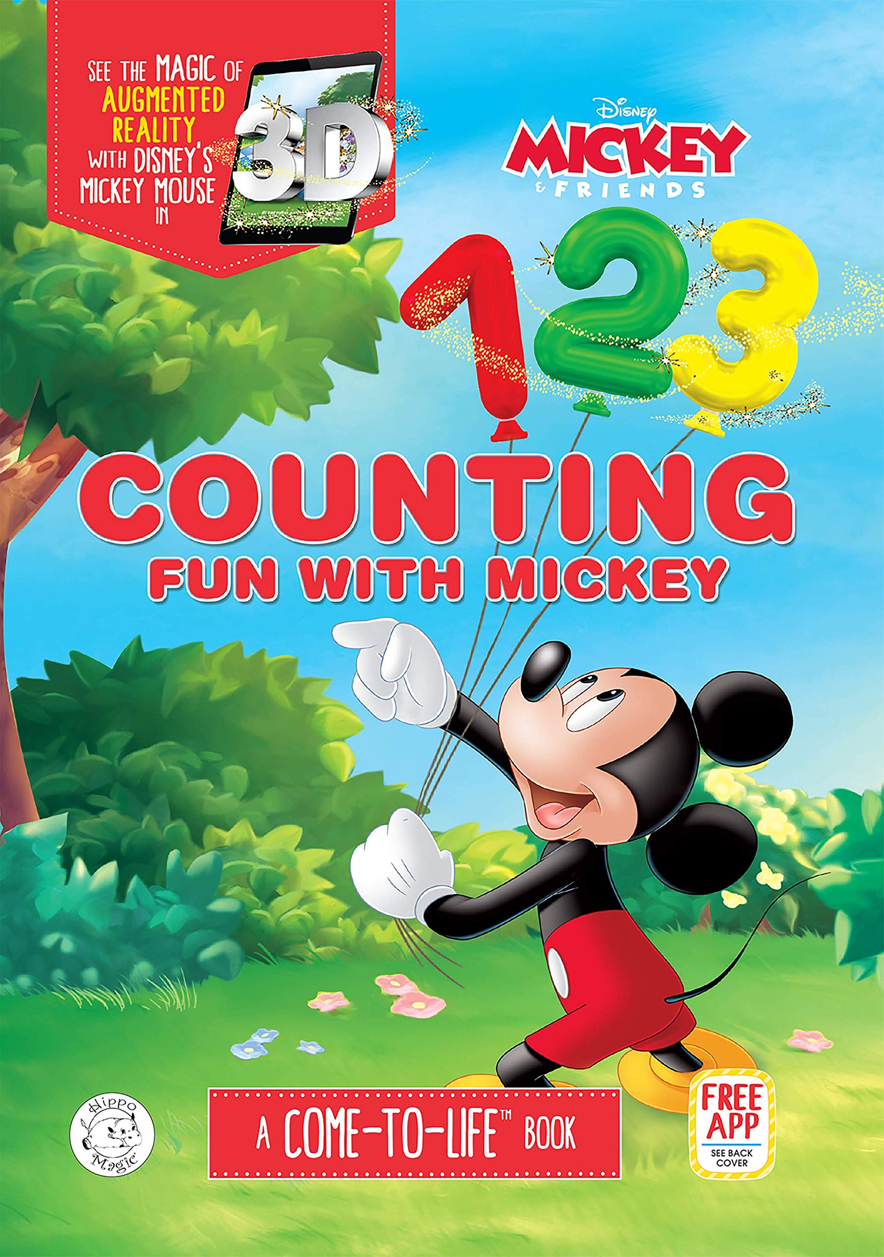 Counting Fun with Mickey - Little Hippo Books - Augmented Reality - Come-to-Life Learning with Disney's Mickey Mouse - Children's Padded Board Book (Board book)