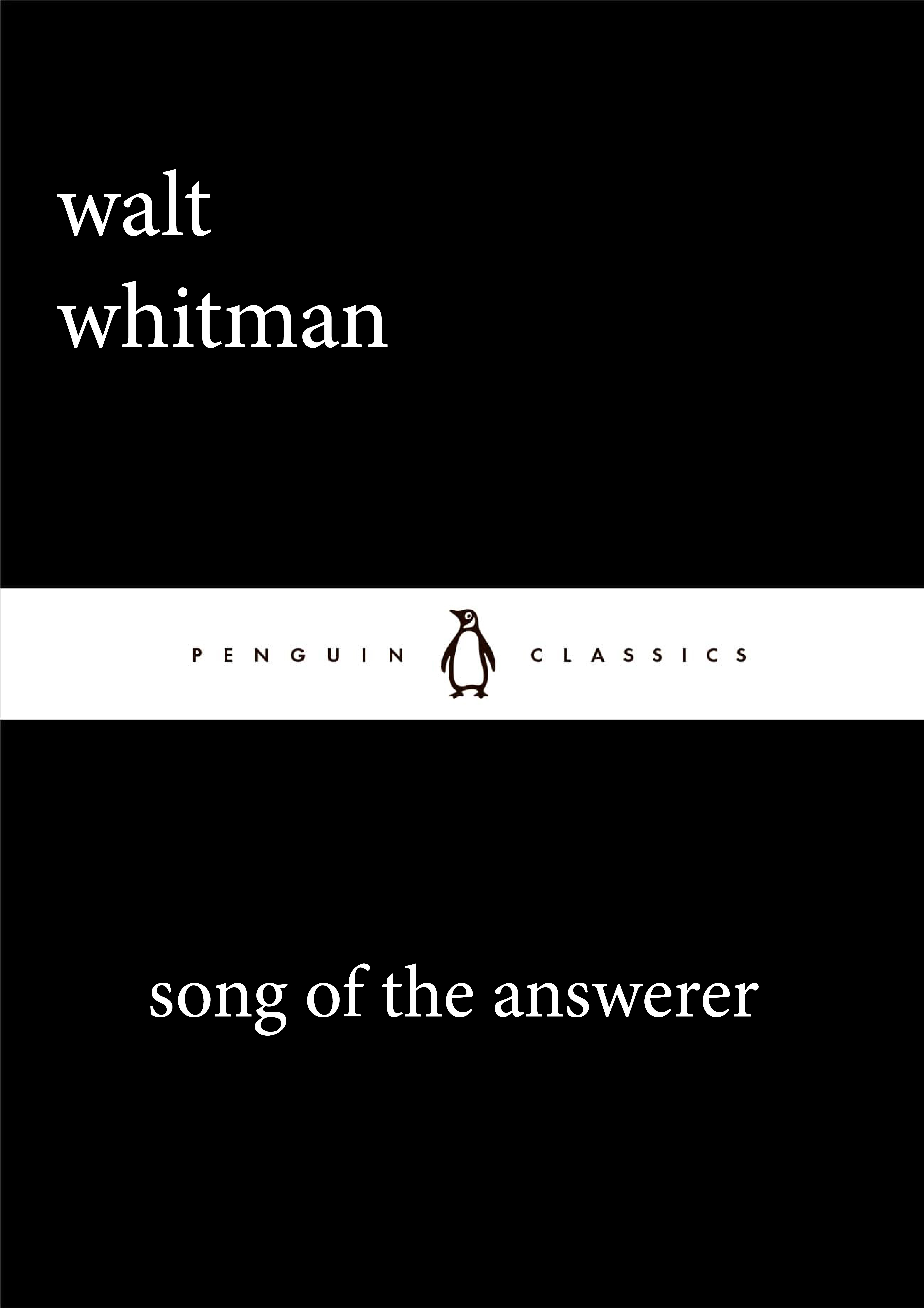 Portada de Song of the answerer, de Walt Whitman