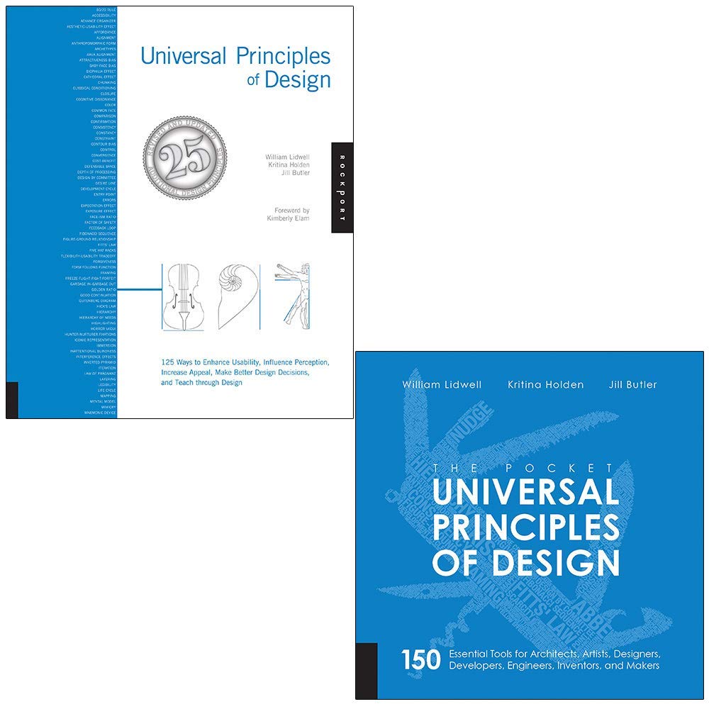 Universal Principles of Design Revised and Updated & The Pocket Universal Principles of Design By William Lidwell 2 Books Collection Set (Unknown Binding)
