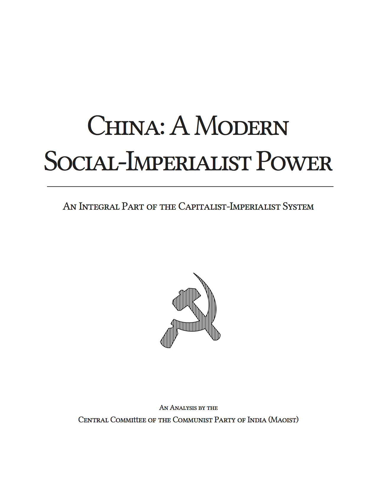 China: A Modern Social-Imperialist Power