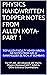 PHYSICS HANDWRITTEN TOPPER NOTES from ALLEN KOTA- Part 1 (BY AIR-32 in JEE ADVANCE 2019): For IIT-JEE, JEE Advance, JEE Mains, Physics Olympiad, NEET, AIIMS, and other Entrance Examinations