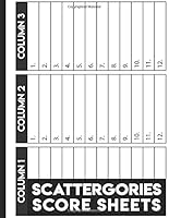 Scattergories Score Sheets: 130 Large Score Pads for Scorekeeping ...