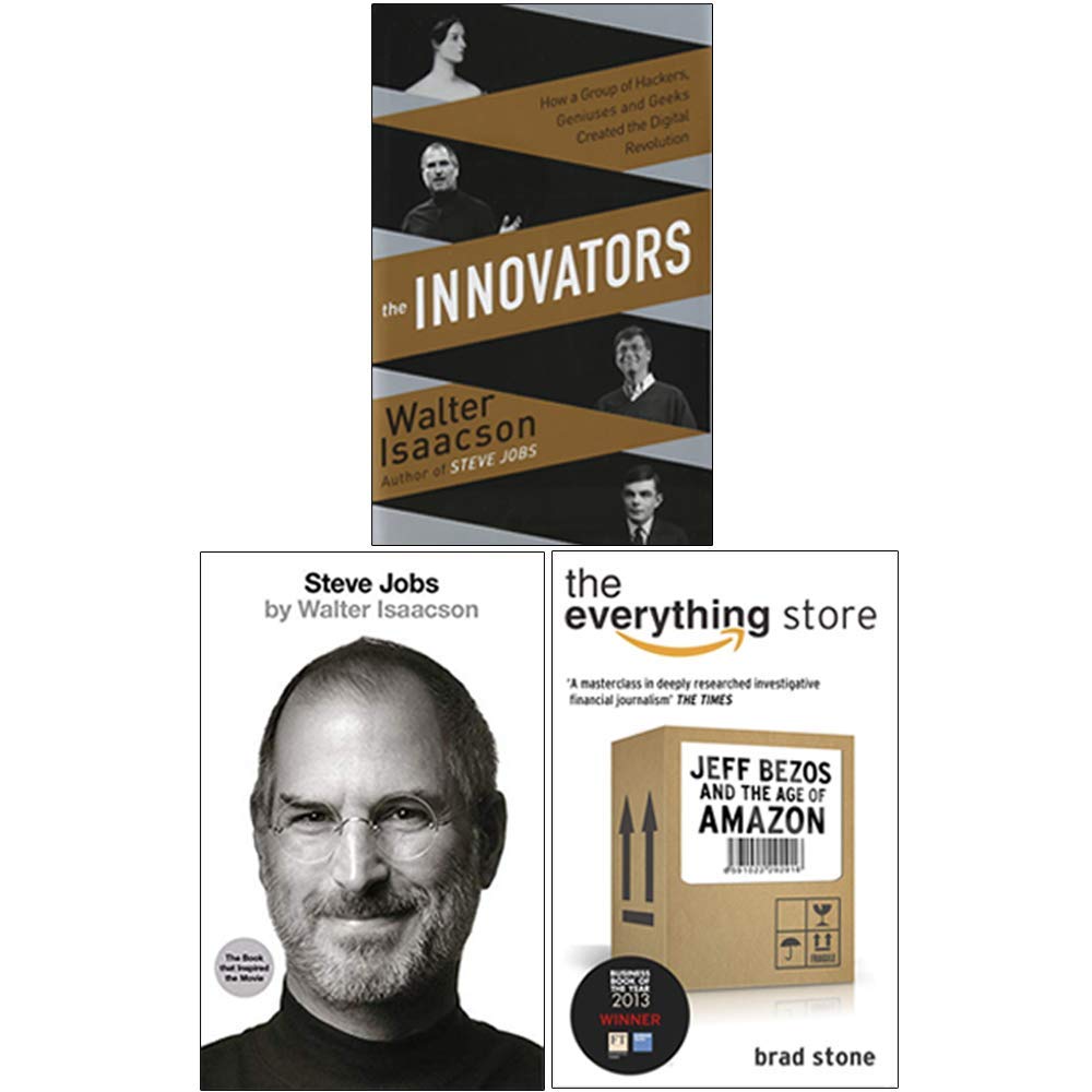 Innovators [Hardcover], Steve Jobs, The Everything Store 3 Books Collection Set (Paperback)