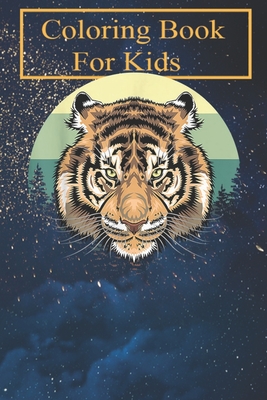 Coloring Book: Tiger Strips Safari Animal Asian Wild Cat Lover Gift Tiger For Kids Aged 4-8 - Fun with Colors and Animals! (Kids coloring book)