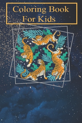 Coloring Book: Asian Wildlife Animal Tiger For Kids Aged 4-8 - Fun with Colors and Animals! (Kids coloring book)