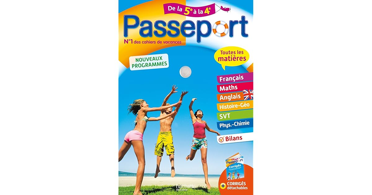 Correction Cahier De Vacances Passeport 5e A La 4e