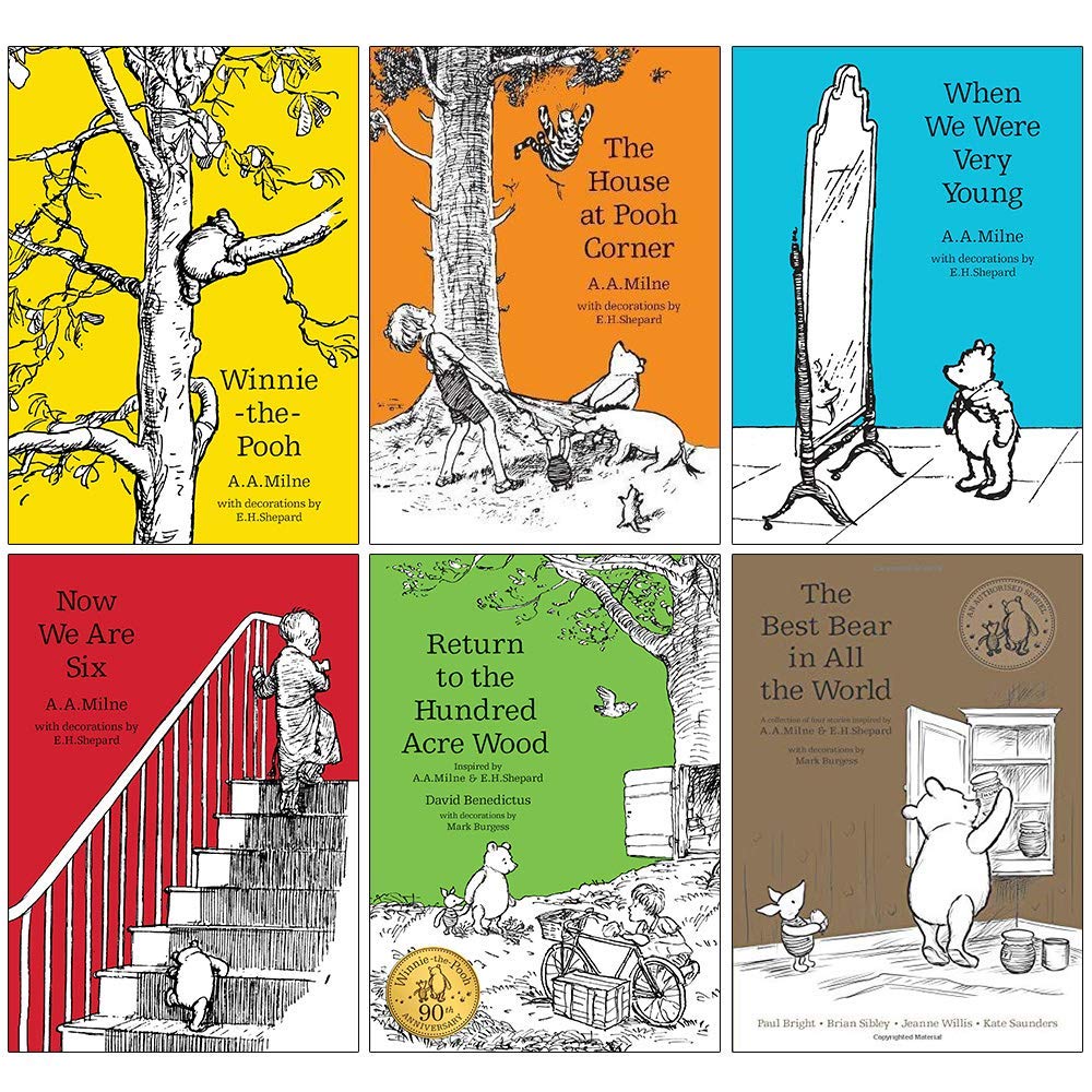 Winnie-the-Pooh Classic Collection 6 Books Set (Winnie-the-Pooh, The House at Pooh Corner, When We Were Very Young, Now We Are Six, Return to the Hundred Acre Wood,Best Bear in All the World)