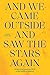 And We Came Outside and Saw the Stars Again by Ilan Stavans