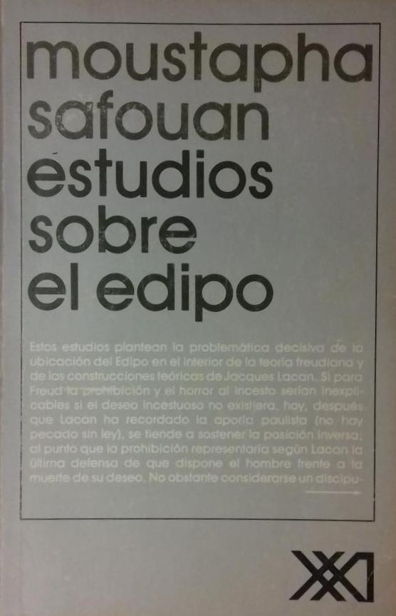 Estudios sobre el Edipo: introducción a una teoría del sujeto