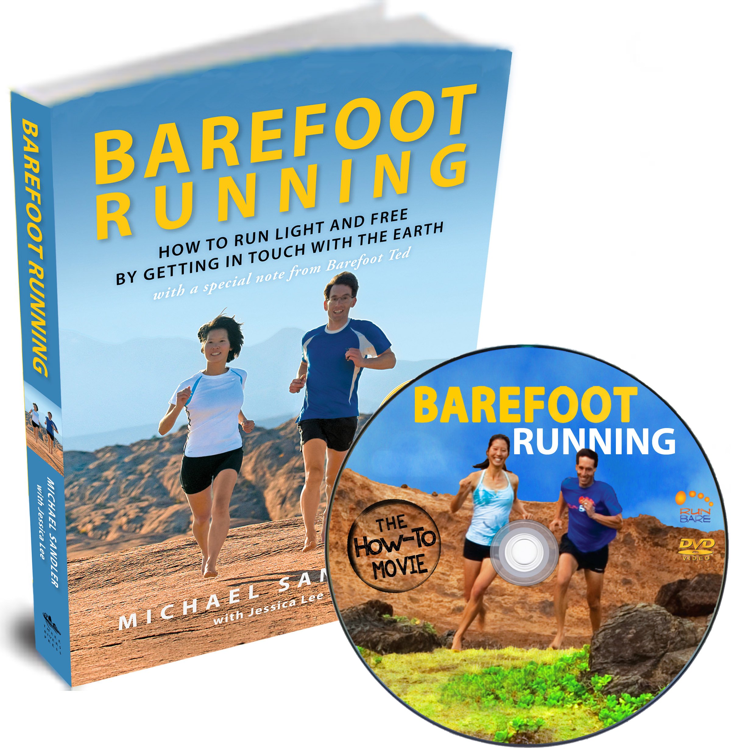 Barefoot Running Book and DVD Set (US Version) Run Light and Free! Learn Natural Running Form Barefoot or in Minimalist Shoes – Includes Earthing
