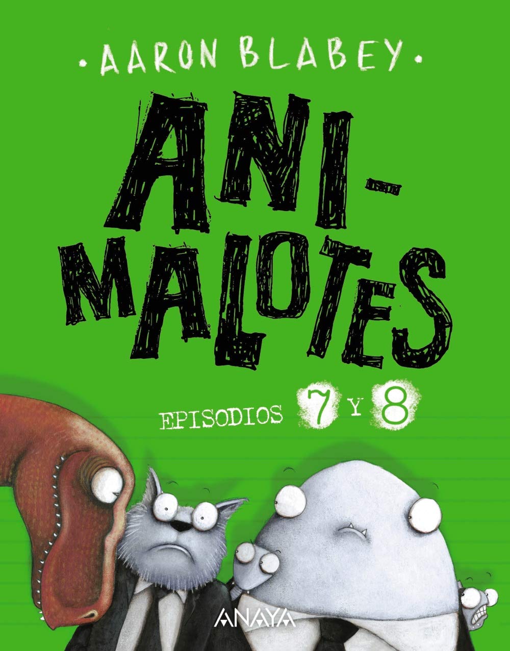 Portada de Animalotes 7 y 8: Desmadre prehistórico / Supermalotes, de Aaron Blabey