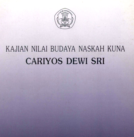 Kajian Nilai Budaya Naskah Kuna Cariyos Dewi Sri