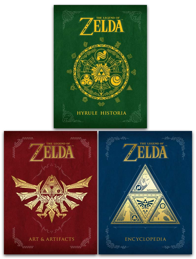 The Legend of Zelda Collection 3 Books Set - Hyrule Historia, Encyclopedia, Art and Artifacts (Hardcover)
