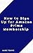 How to Sign Up for Amazon P...