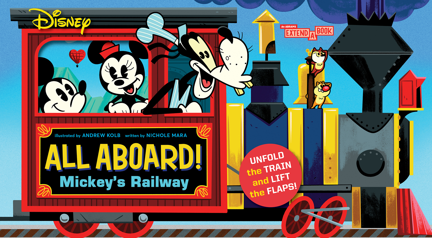 Disney All Aboard! Mickey’s Railway (An Abrams Extend-a-Book): A Board Book
