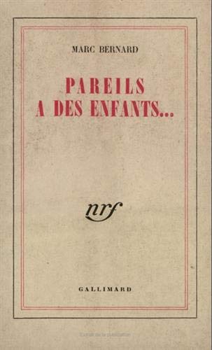Pareils à des enfants (Paperback)