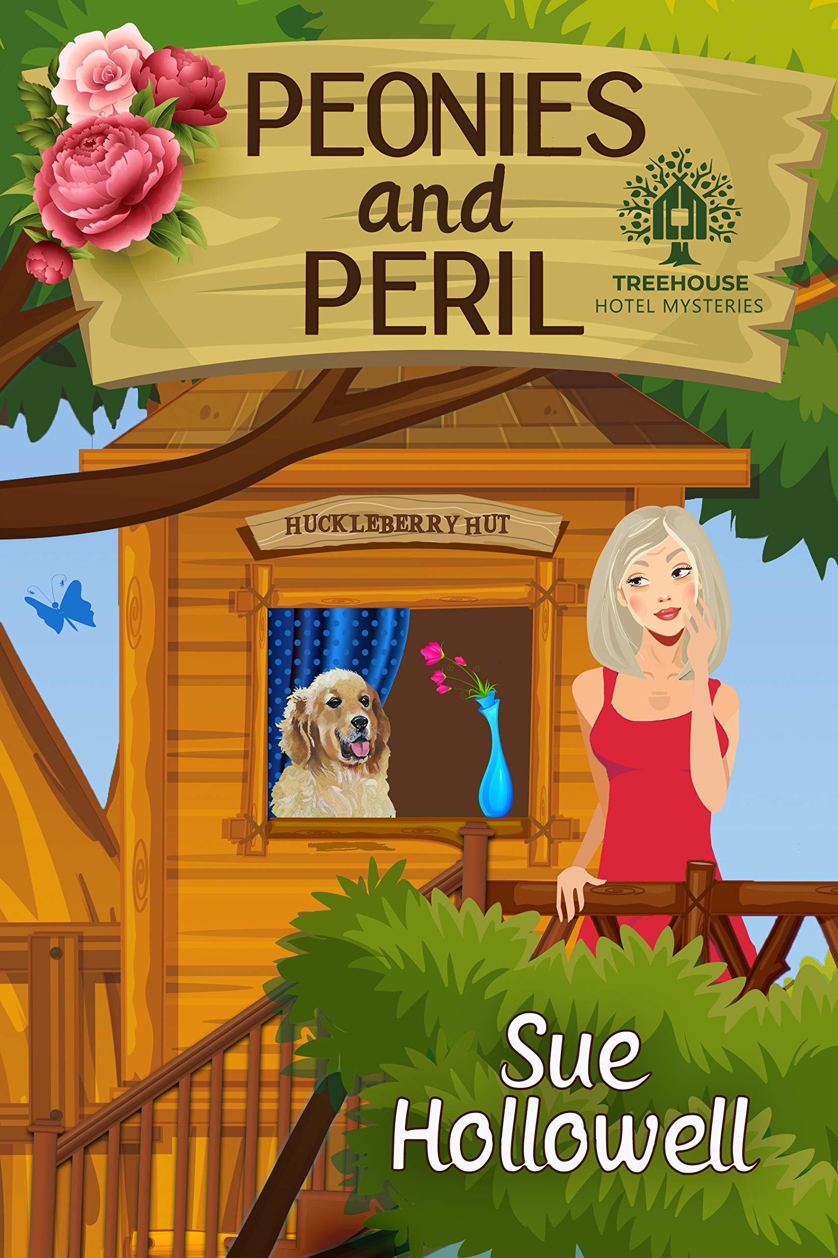 Peonies and Peril (Treehouse Hotel Mysteries, #1)