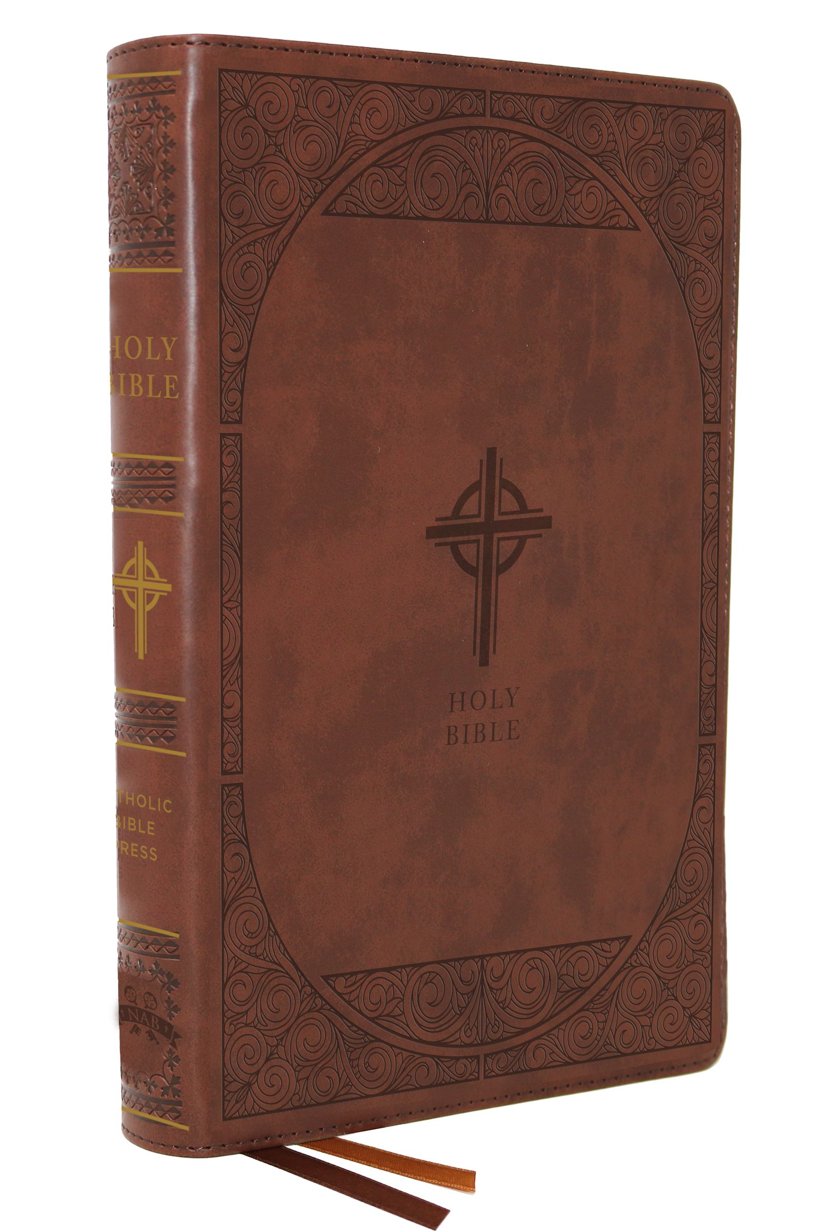 NABRE, New American Bible, Revised Edition, Catholic Bible, Large Print Edition, Leathersoft, Brown, Comfort Print: Holy Bible (Hardcover)