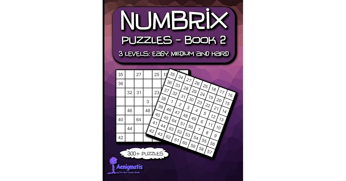 Numbrix puzzles Book 2 3 Levels Easy, Medium and Hard by Aenigmatis
