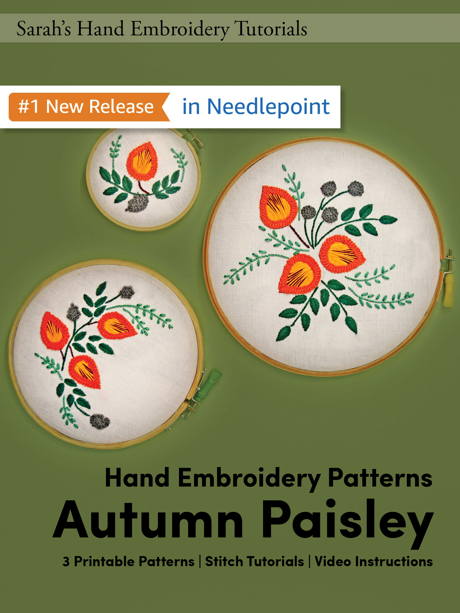Autumn Paisley Embroidery Patterns