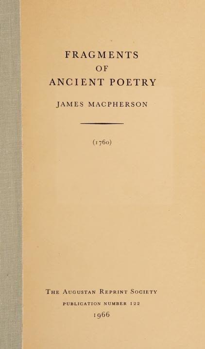 Fragments of Ancient Poetry
