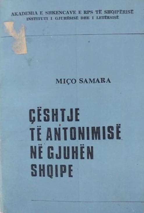 Çështje të antonimisë në gjuhën shqipe