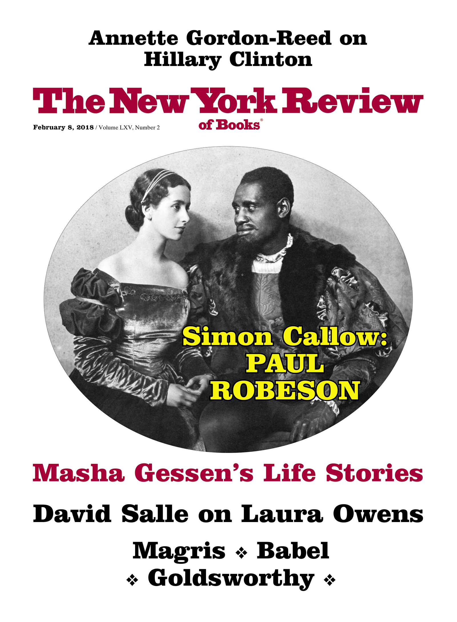 New York Review of Books: Vol. LXC, Number 2, 08 February 2018