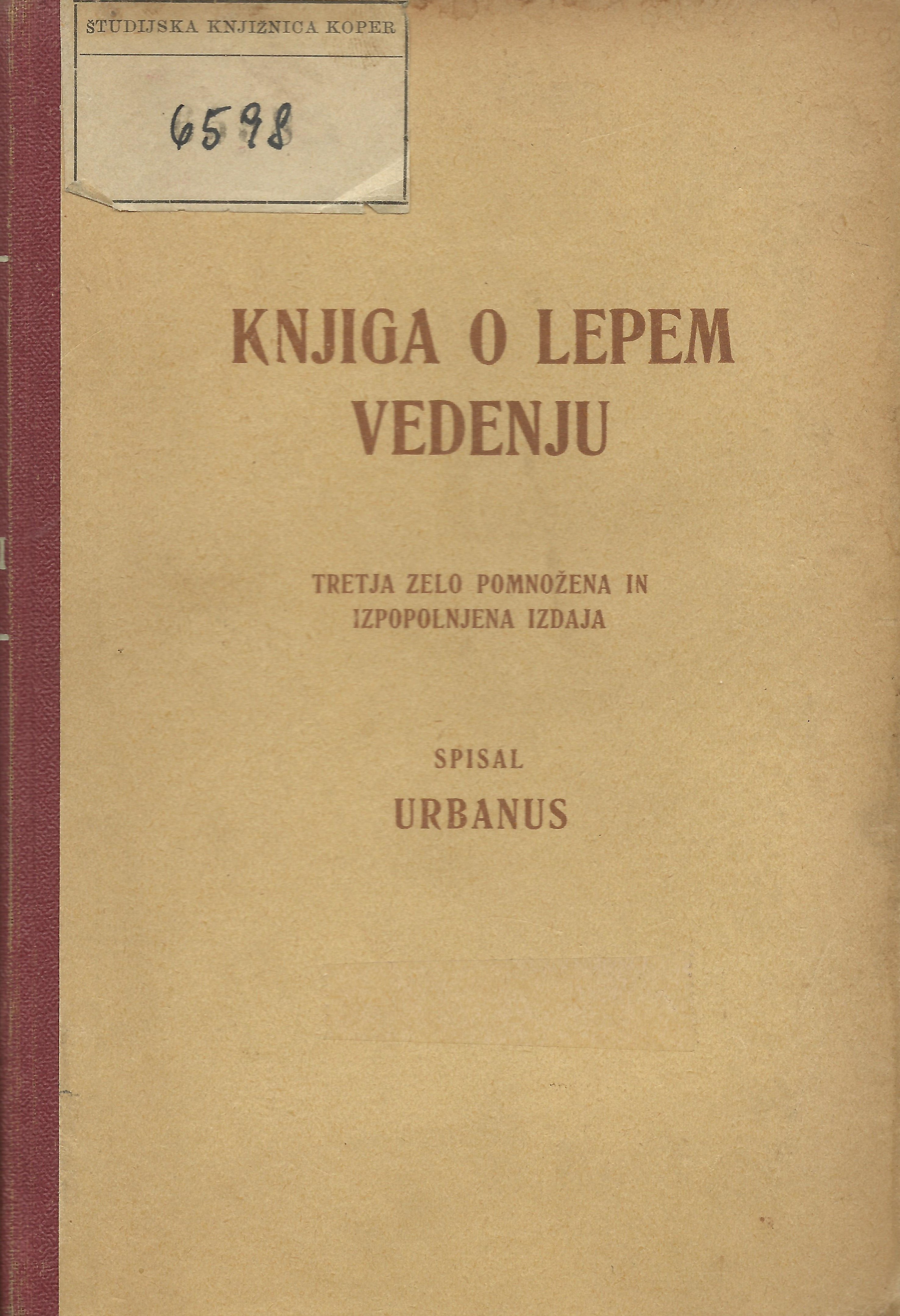 Knjiga o lepem vedenju