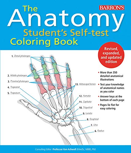 Anatomy Student's Self-Test Coloring Book by Ken Ashwell Ph.D., Barrons Educational Series