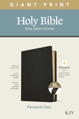 KJV Personal Size Giant Print Bible, Filament Enabled (Genuine Leather, Black, Indexed, Red Letter): Includes Free Access to the Filament Bible App ... Notes, Devotionals, Worship Music, and Video