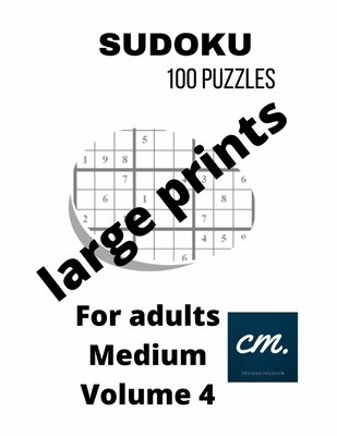 Medium sudoku puzzle book for adults Volume 4: Sudoku large print