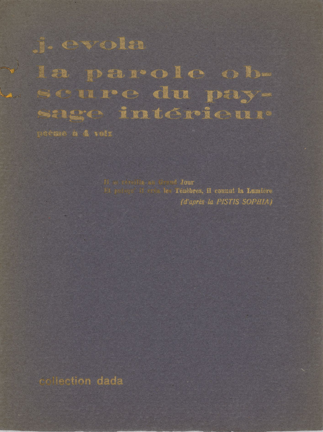 La parole obscure du paysage intérieur – poème à 4 voix