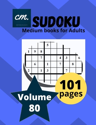Sudoku Medium Books for Adults: Large Print puzzle magazine for seniors Volume 80