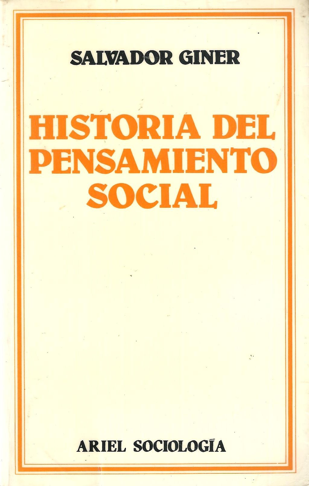 Historia del Pensamiento Social (Unknown Binding)