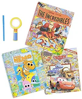 Disney-Pixar 3 Look and Find Books: The Incredibles, Finding Nemo & Cars