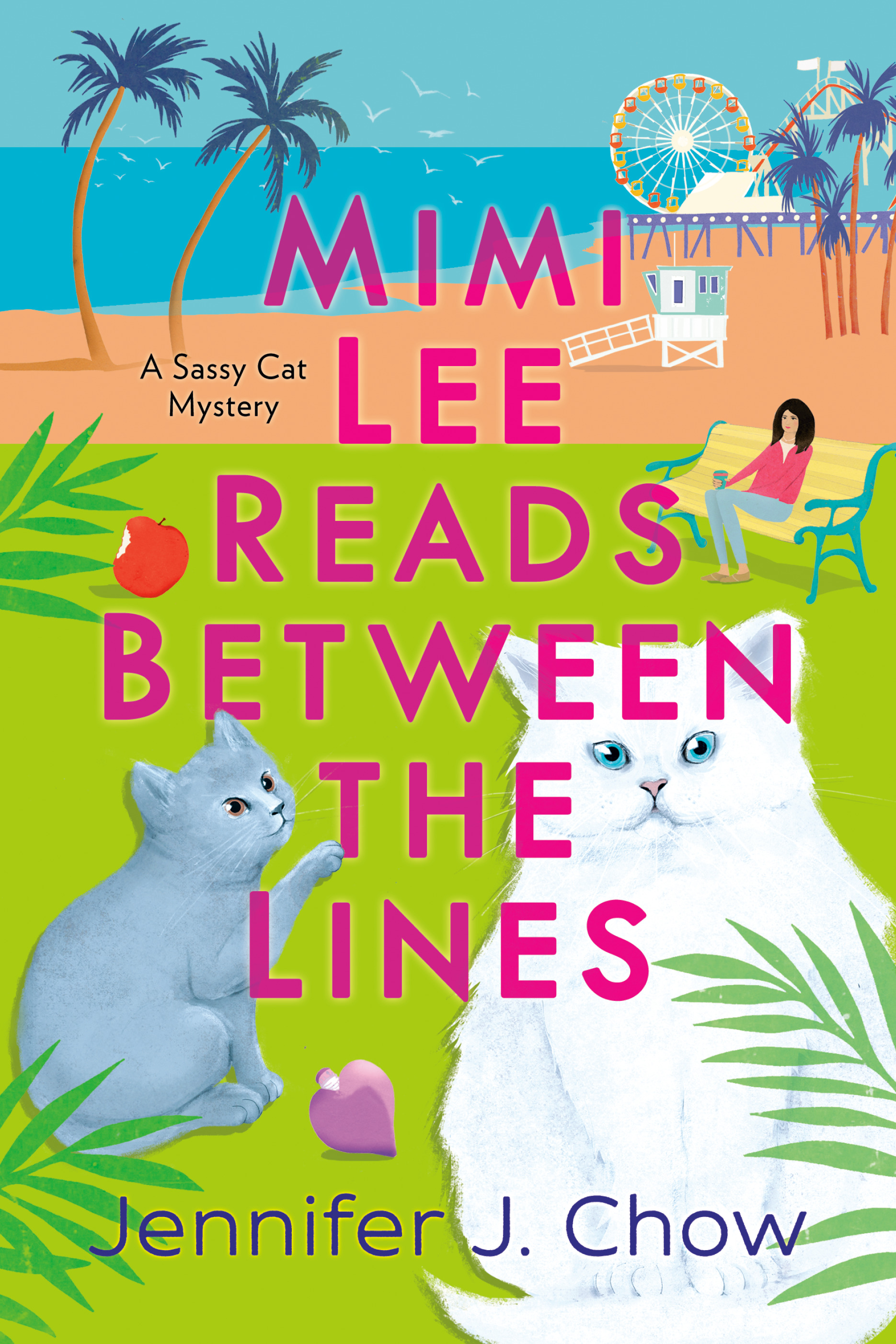 Mimi Lee Reads Between the Lines (A Sassy Cat Mystery, #2)