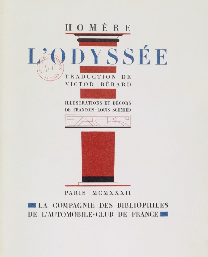 L'Odyssée. Volume 3 / Homère ; traduction de Victor Bérard ; illustrations et décors de François-Louis Schmied ; [gravés sur bois par Théo Schmied] ; [coloriés au pochoir par Jean Saudé]