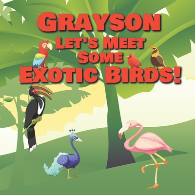 Grayson Let’s Meet Some Exotic Birds!: Personalized Kids Books with Name - Tropical & Rainforest Birds for Children Ages 1-3