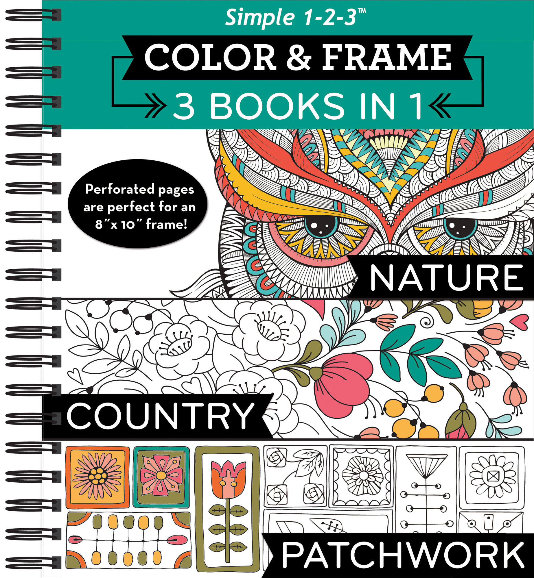Color & Frame : 3 Books in 1 (Spiral-bound)