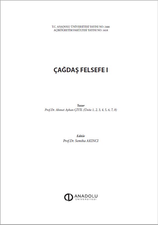 Çağdaş Felsefe 1