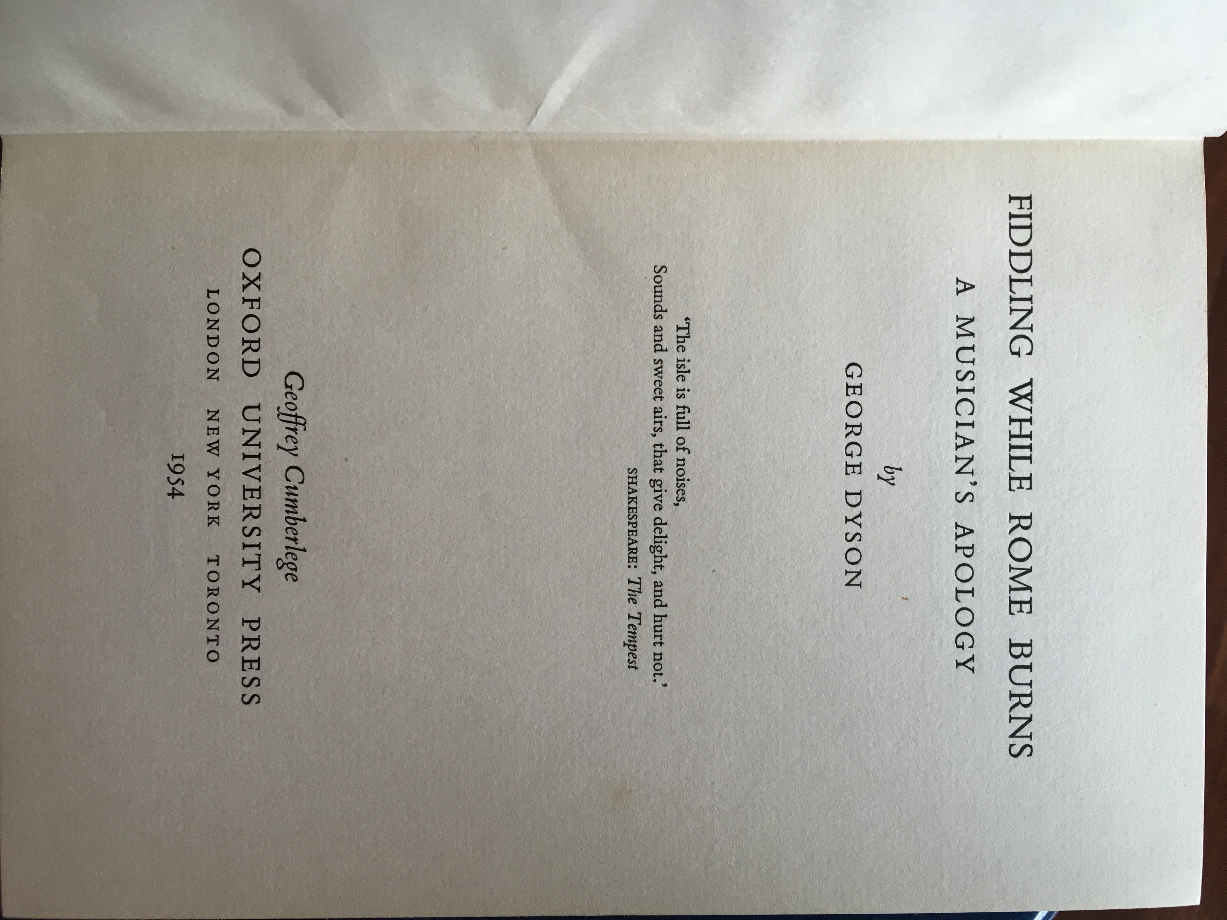 Fiddling While Rome Burns