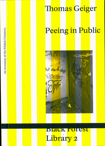 Peeing in Public. An inventory of the Wildest Urinators
