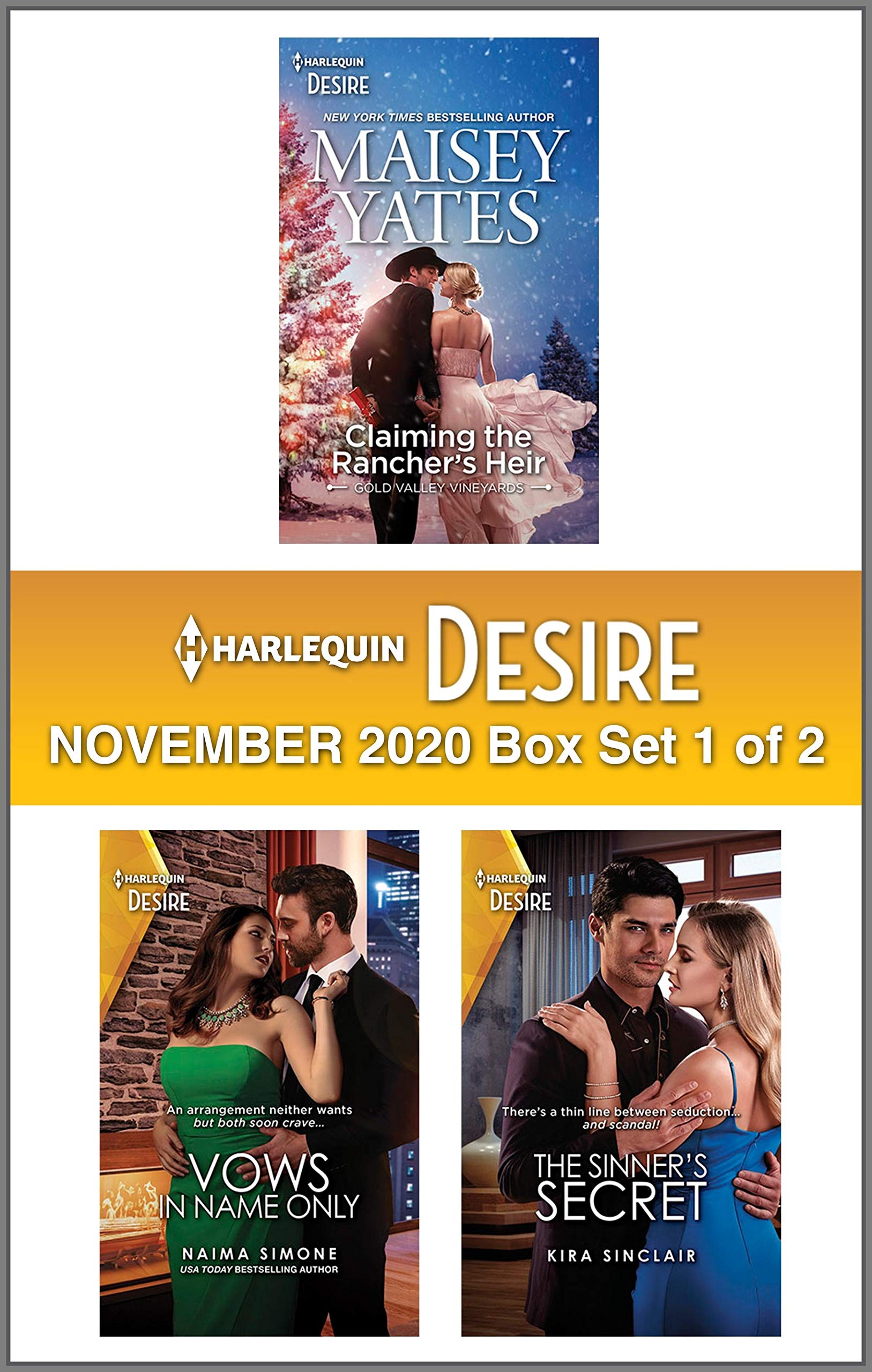 Harlequin Desire November 2020 - Box Set 1 of 2: Claiming the Rancher's Heir\Vows in Name Only\The Sinner's Secret