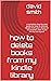 How to delete books from my...