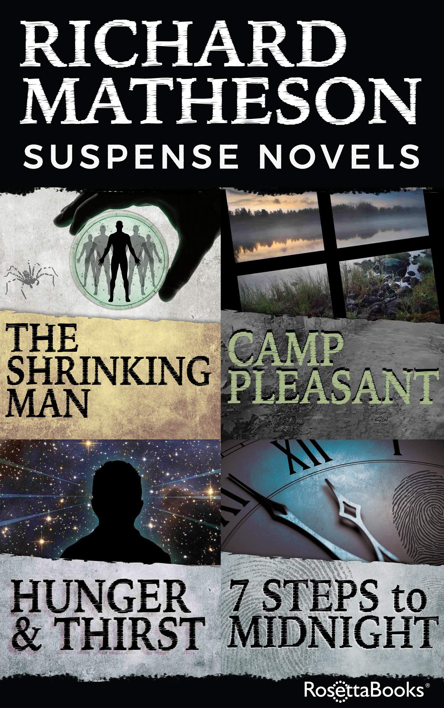 Richard Matheson Suspense Novels: The Shrinking Man, Camp Pleasant, Hunger and Thirst, 7 Steps to Midnight