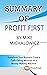 SUMMARY of Profit First By Mike Michalowicz: Transform Your Business From a Cash-Eating Monster to a Money-Making Machine