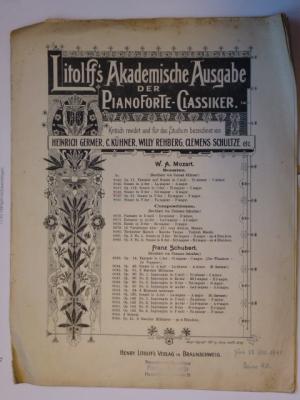 Litolf's Akademische Ausgabe der Pianoforte-Classiker, Op. 62 (Unknown Binding)