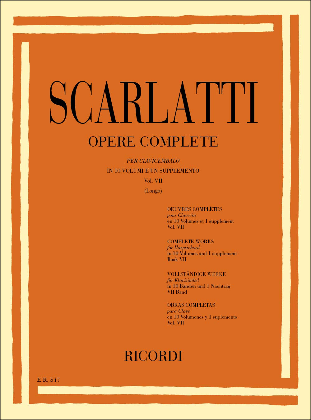 Opere Complete per Clavicembalo in 10 Volumi e un Suplemento, Vol II (Unknown Binding)