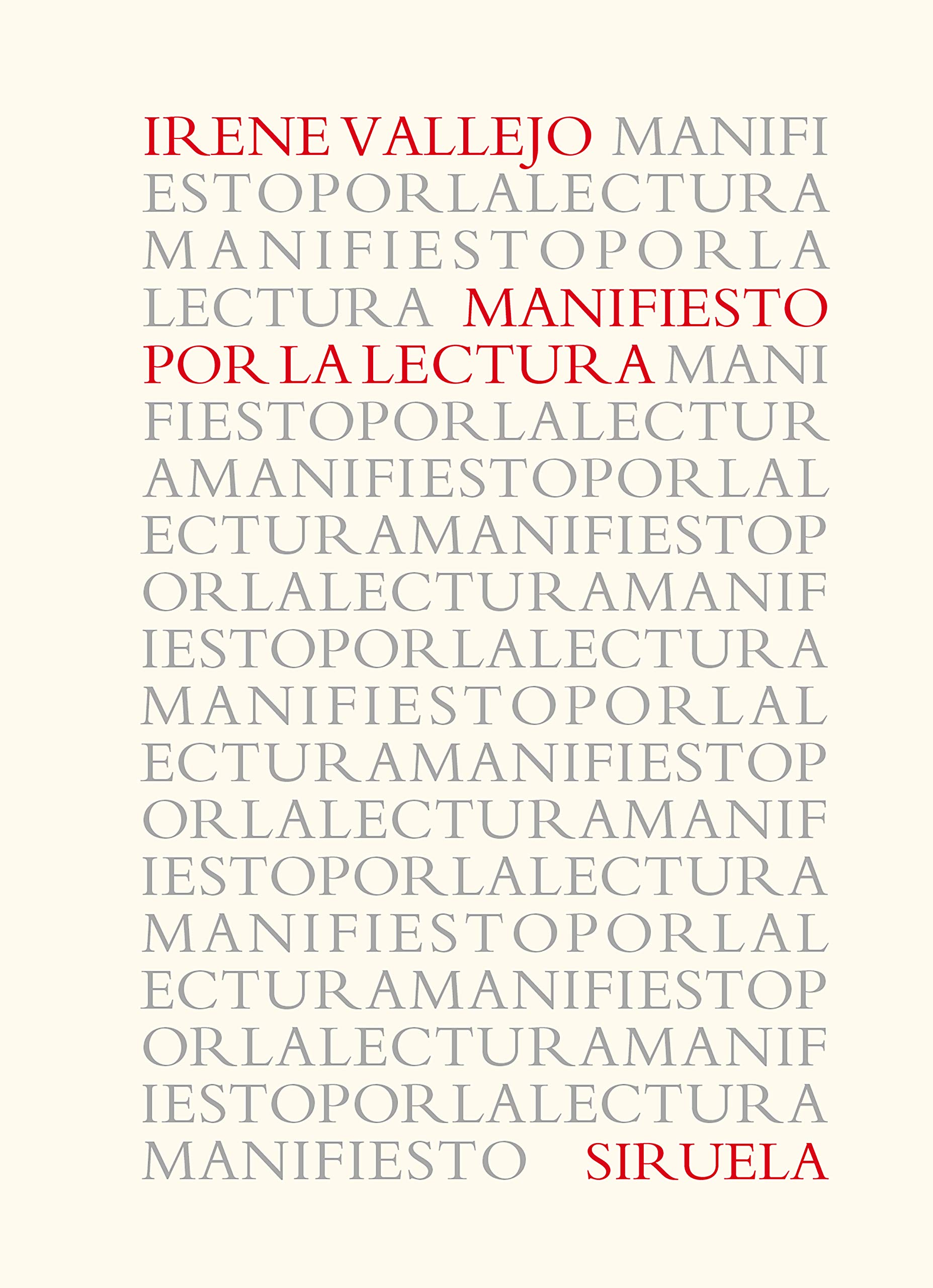 Portada de Manifiesto por la lectura, de Irene Vallejo